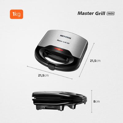 Sanduicheira Master Grill Mondial Preto e Inox 750W S-20