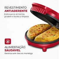 Omeleteira Pratic Omelet II Mondial Vermelho e Inox 800W OM-04-RI - 2