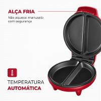 Omeleteira Pratic Omelet II Mondial Vermelho e Inox 800W OM-04-RI - 6