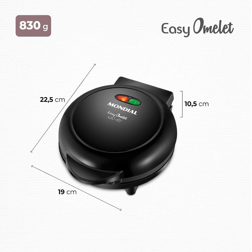 Omeleteira Easy Omelet Mondial Preto 800W OM-02 - 6