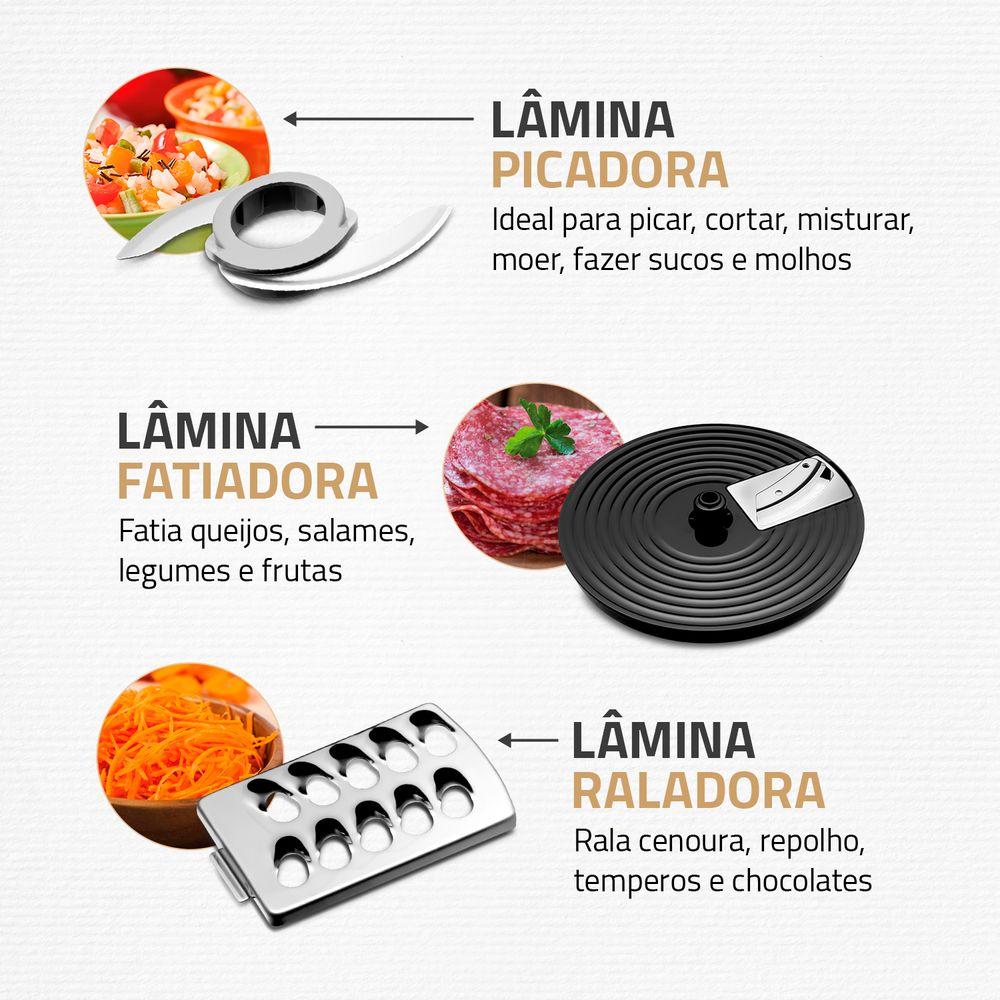 Multiprocessador Turbo Chef 9 em 1 Mondial Preto 1000W MPN-01-BF - 6