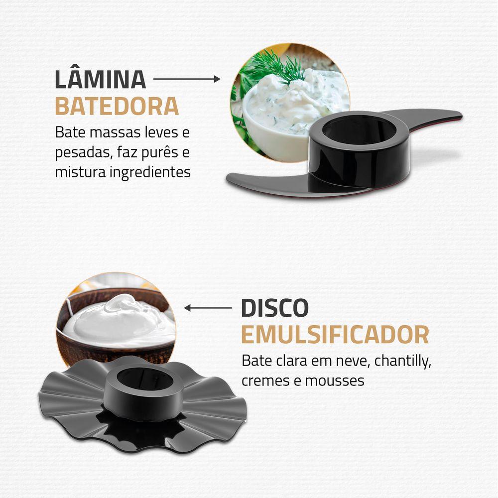 Multiprocessador Turbo Chef 9 em 1 Mondial Preto 1000W MPN-01-BF - 8