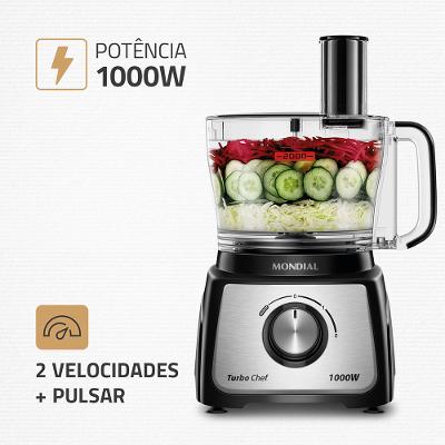 Multiprocessador Turbo Chef 9 em 1 Mondial Preto 1000W MPN-01-BF