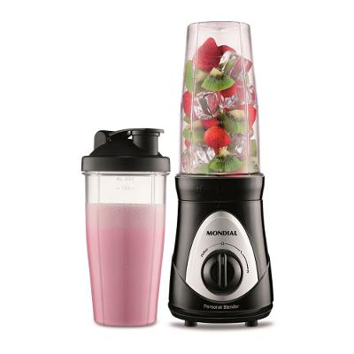 Liquidificador Portátil Personal Blender Mondial Preto e Prata 300W DG-01