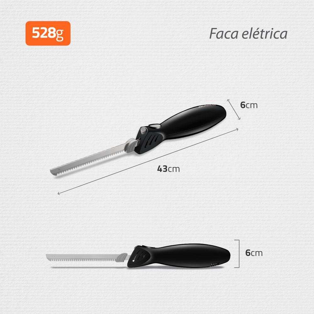 Faca Elétrica Mondial Preto 100W FA-01 - 1