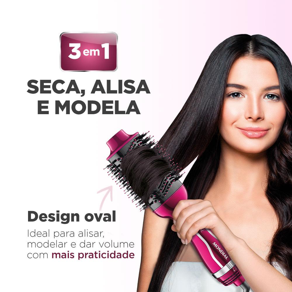 Escova Secadora Mondial Chrome Pink 1200W ES-04 - 4