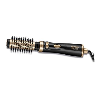 Escova Rotativa Argan Mondial Preto e Champagne  ER-11-AR