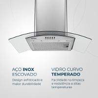 Coifa de Parede Mondial Inox 250W CF60-01
