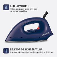 Ferro de Passar a Seco Mondial Azul 1200W FSN-55-BL - 3