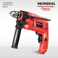 Furadeira de Impacto Mondial Preto e Vermelho 600W FFI-07 - 2