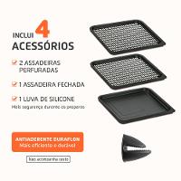 Fritadeira Air Fryer Forno Oven 12L Mondial Cinza/Inox 2000W - AFON-12L-GI - 7