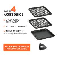 Fritadeira Air Fryer Forno Oven 12L Mondial Vermelho/Inox 2000W - AFON-12L-RI - 3