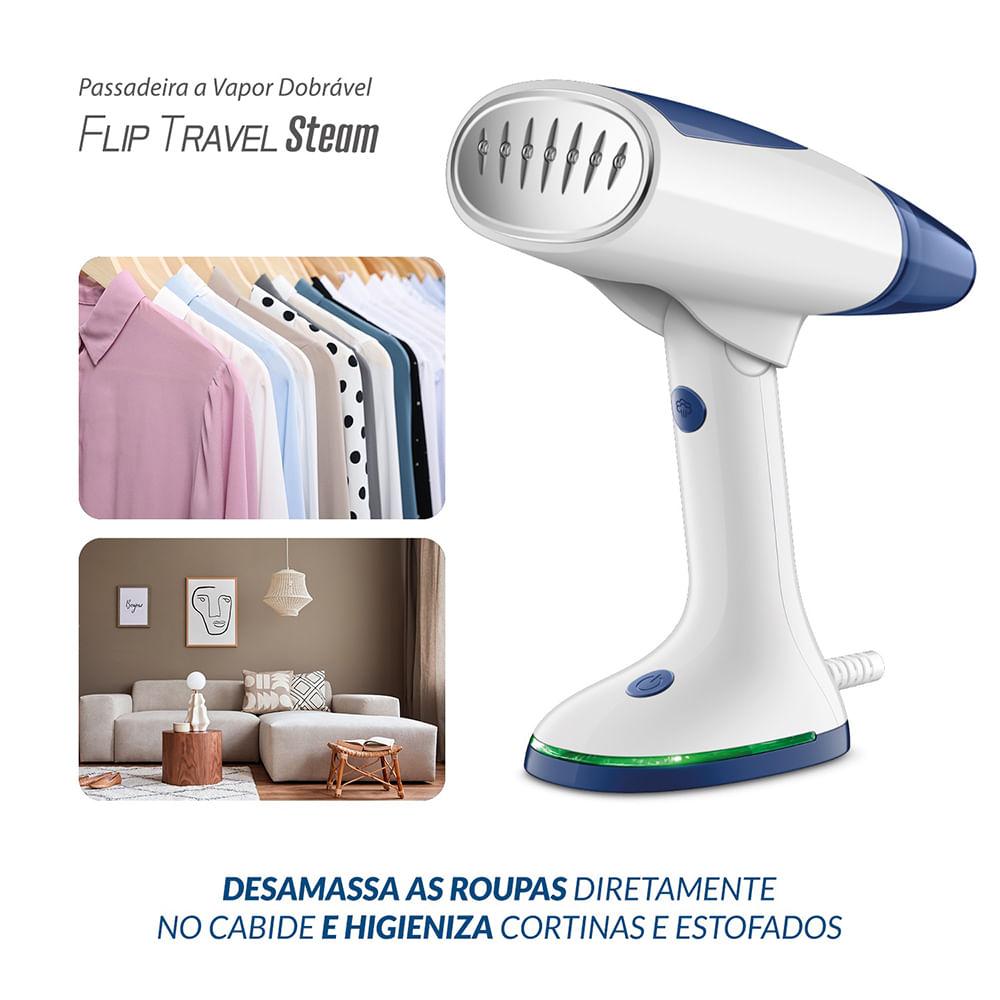 Passadeira a Vapor Dobrável Mondial Branco/Azul Bivolt - VP-10-DB - 2