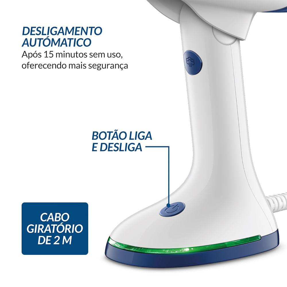 Passadeira a Vapor Dobrável Mondial Branco/Azul Bivolt - VP-10-DB - 6