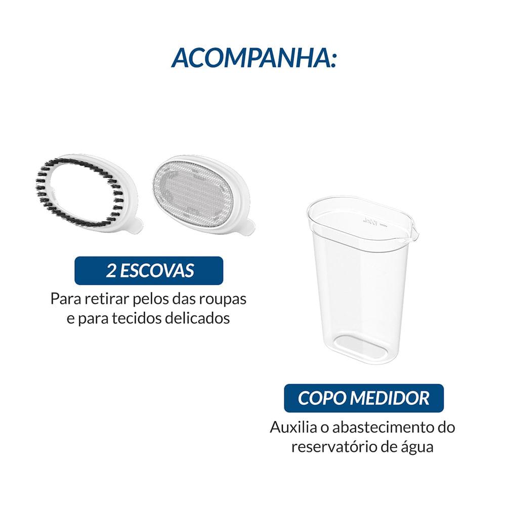 Passadeira a Vapor Dobrável Mondial Branco/Azul Bivolt - VP-10-DB - 7