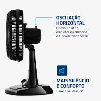 Ventilador de Mesa 30cm Turbo Mondial Preto/Prata 60W VT-30-NB