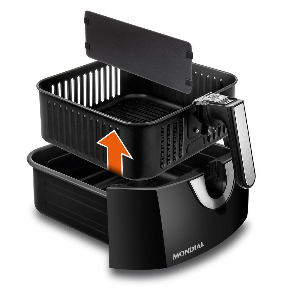 Fritadeira Sem Óleo Com Divisória Air Fryer 8L Mondial Preto/Inox 1900W - AFD-80-BI - 9