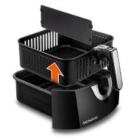 Fritadeira Sem Óleo Com Divisória Air Fryer 8L Mondial Preto/Inox 1900W - AFD-80-BI - 9