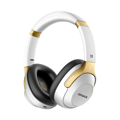 Headphone AIWA Neymar ANC Branco/Dourado AWS-HP-NJ-01-WG