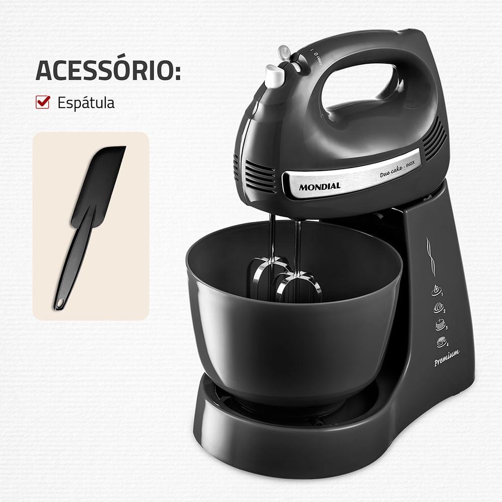 Batedeira Premium Mondial Preto e Inox 500W B-04 NP - 6