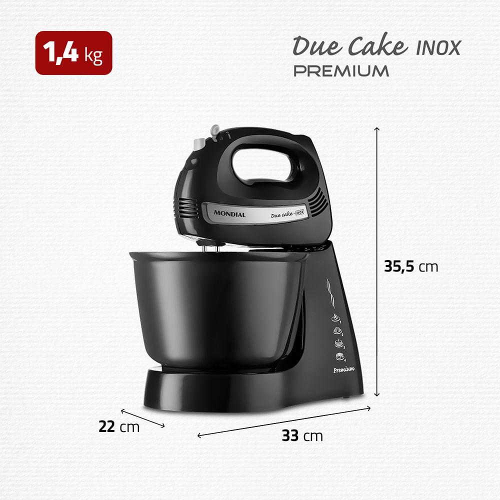Batedeira Premium Mondial Preto e Inox 500W B-04 NP - 7