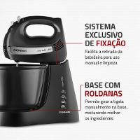 Batedeira Premium Mondial Preto e Inox 500W B-04 NP - 5