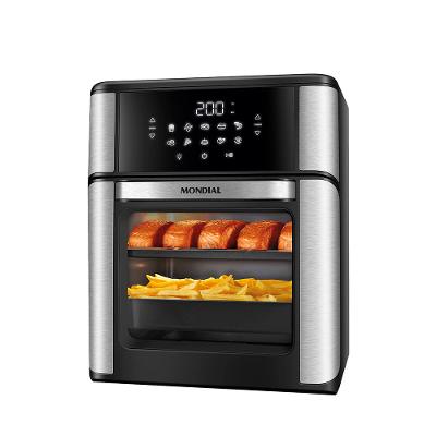 Fritadeira Air Fryer Forno Oven 12L Mondial Inox Preto 2000W - AFON-12L-BIN