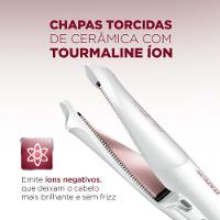 Prancha Alisadora e Modeladora Mondial Branco e Rose Gold 50W P-51 - 2