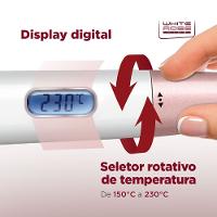 Prancha Alisadora e Modeladora Mondial Branco e Rose Gold 50W P-51