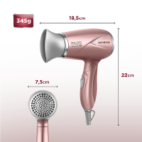 Secador de Cabelos Travel Mondial Golden Rose 1200W SC-47-GR - 7