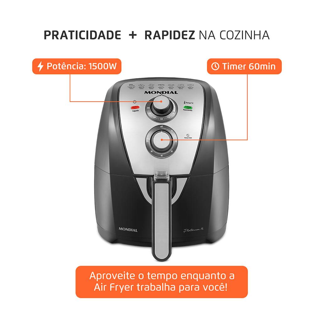 Fritadeira Sem Óleo Air Fryer 4L Mondial AFN-40-PI - 7