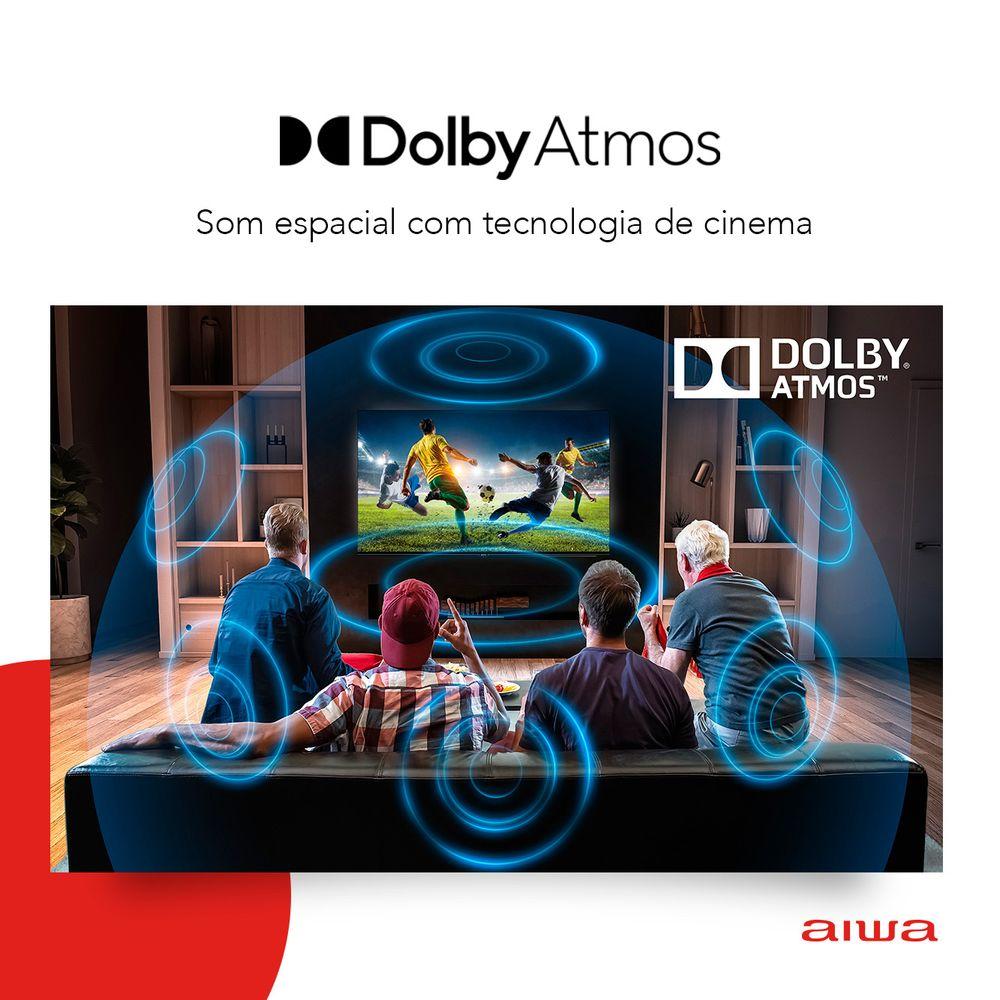 Smart TV AIWA 55” Android 4K Borda Ultrafina Dolby Vision&Atmos AWS-TV-55-BL-01-A - 3