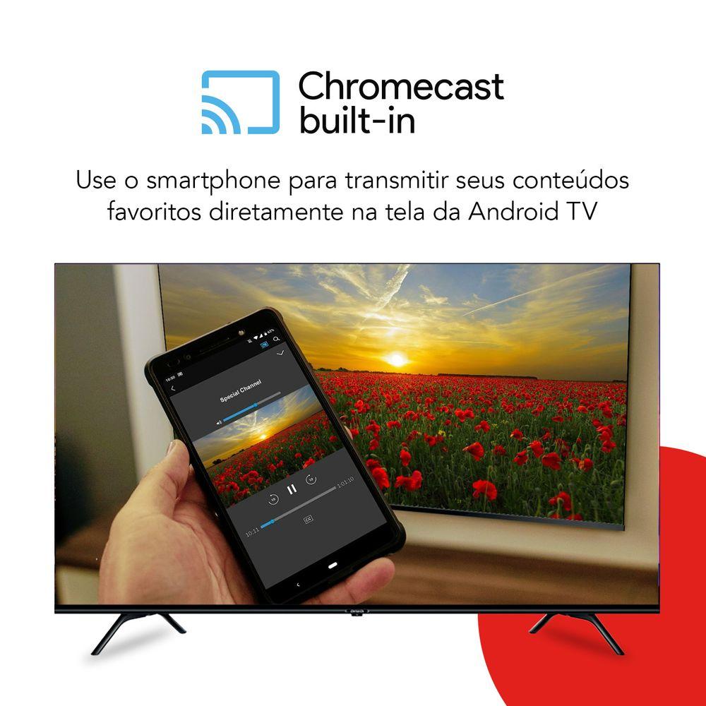 Smart TV AIWA 55” Android 4K Borda Ultrafina Dolby Vision&Atmos AWS-TV-55-BL-01-A - 8