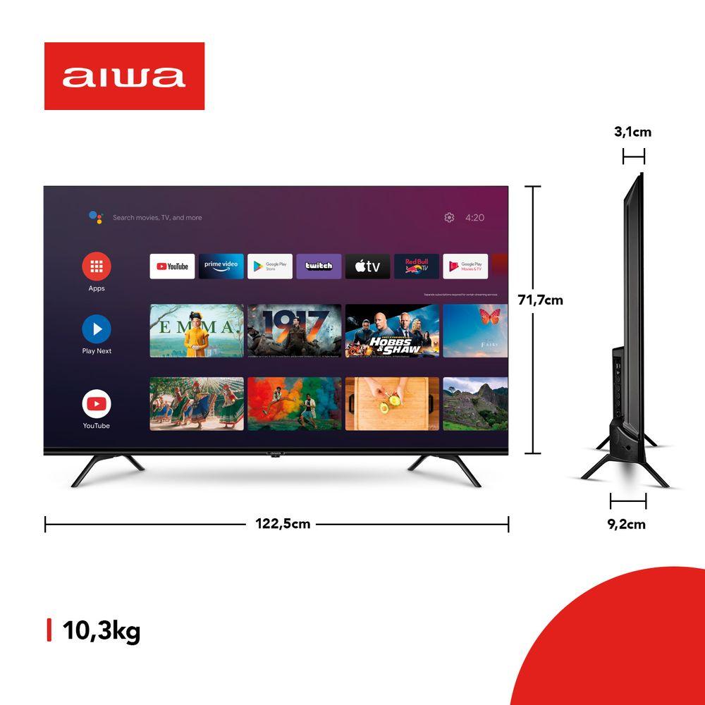 Smart TV AIWA 55” Android 4K Borda Ultrafina Dolby Vision&Atmos AWS-TV-55-BL-01-A - 10