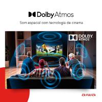 Smart TV AIWA 55” Android 4K Borda Ultrafina Dolby Vision&Atmos AWS-TV-55-BL-01-A - 3