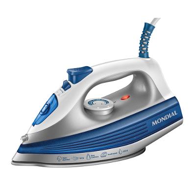 Ferro a Vapor Mondial Branco e Azul 1200W FVN-01-BL