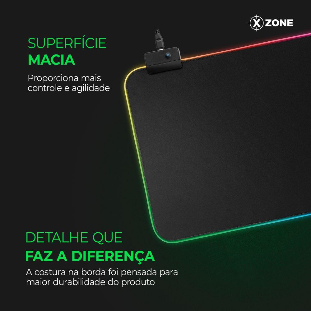 Mousepad Gamer com Led Xzone Preto GMP-01 - 3