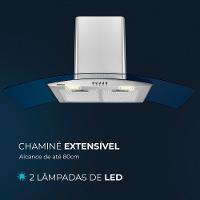 Coifa de Parede Mondial Inox 250W CF90-01 - 5