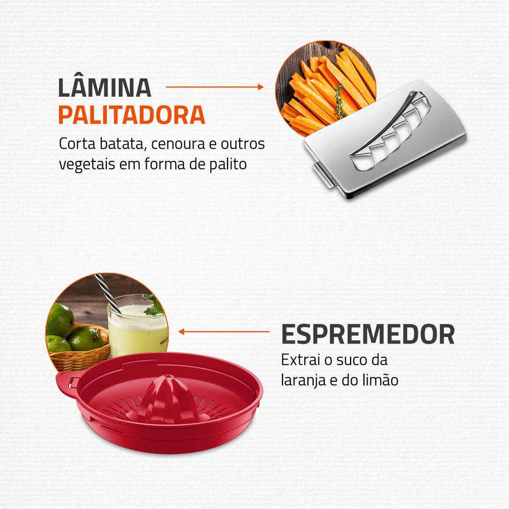 Multiprocessador Turbo Chef 7 em 1 Mondial Vermelho 1000W MPN-01-RE - 7