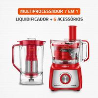 Multiprocessador Turbo Chef 7 em 1 Mondial Vermelho 1000W MPN-01-RE - 2