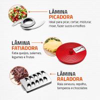 Multiprocessador Turbo Chef 7 em 1 Mondial Vermelho 1000W MPN-01-RE - 6