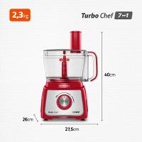 Multiprocessador Turbo Chef 7 em 1 Mondial Vermelho 1000W MPN-01-RE - 10