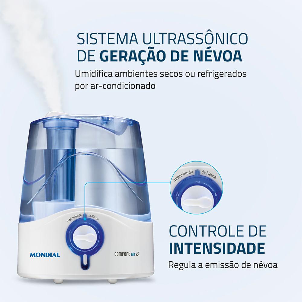 Umidificador de Ar Comfort Air 6 Mondial Branco e Azul 35W UA-07 - 4