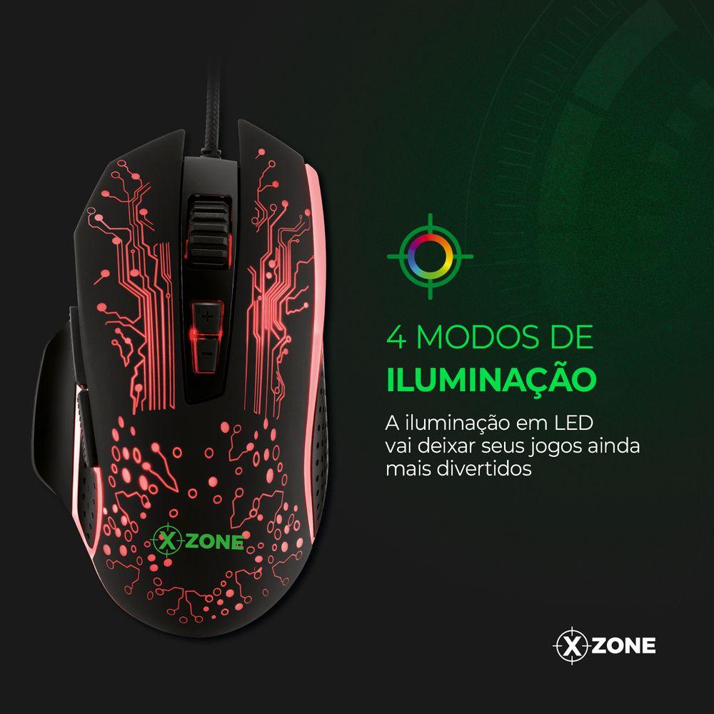 Mouse Gamer Xzone 3200 DPI GMF-03 - 3