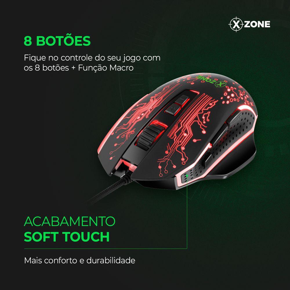 Mouse Gamer Xzone 3200 DPI GMF-03 - 4