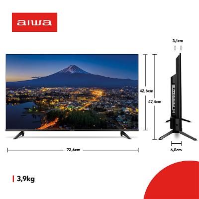 Smart TV AIWA 32” Android HD Borda Ultrafina HDR10 Dolby Áudio AWS-TV-32-BL-02-A