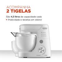 Batedeira Planetária Mondial Branco e Inox 700W BP-01P-W