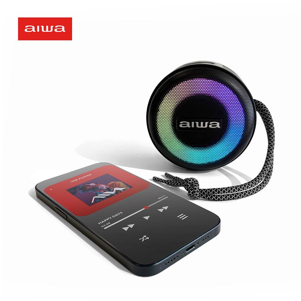 Caixa de Som Speaker AIWA SP-02 10W Bluetooth 16H IP65 RGB USB TWS - 2