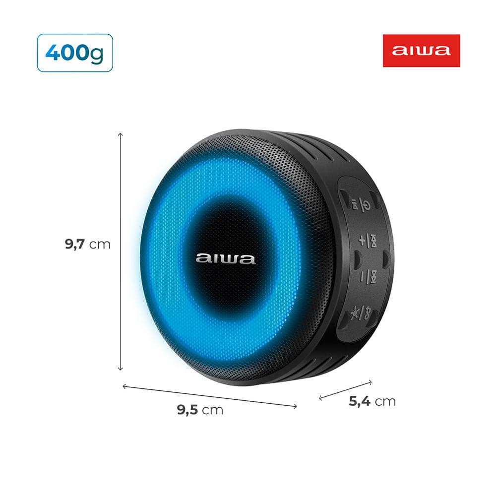 Caixa de Som Speaker AIWA SP-02 10W Bluetooth 16H IP65 RGB USB TWS - 9