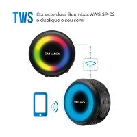 Caixa de Som Speaker AIWA SP-02 10W Bluetooth 16H IP65 RGB USB TWS - 7